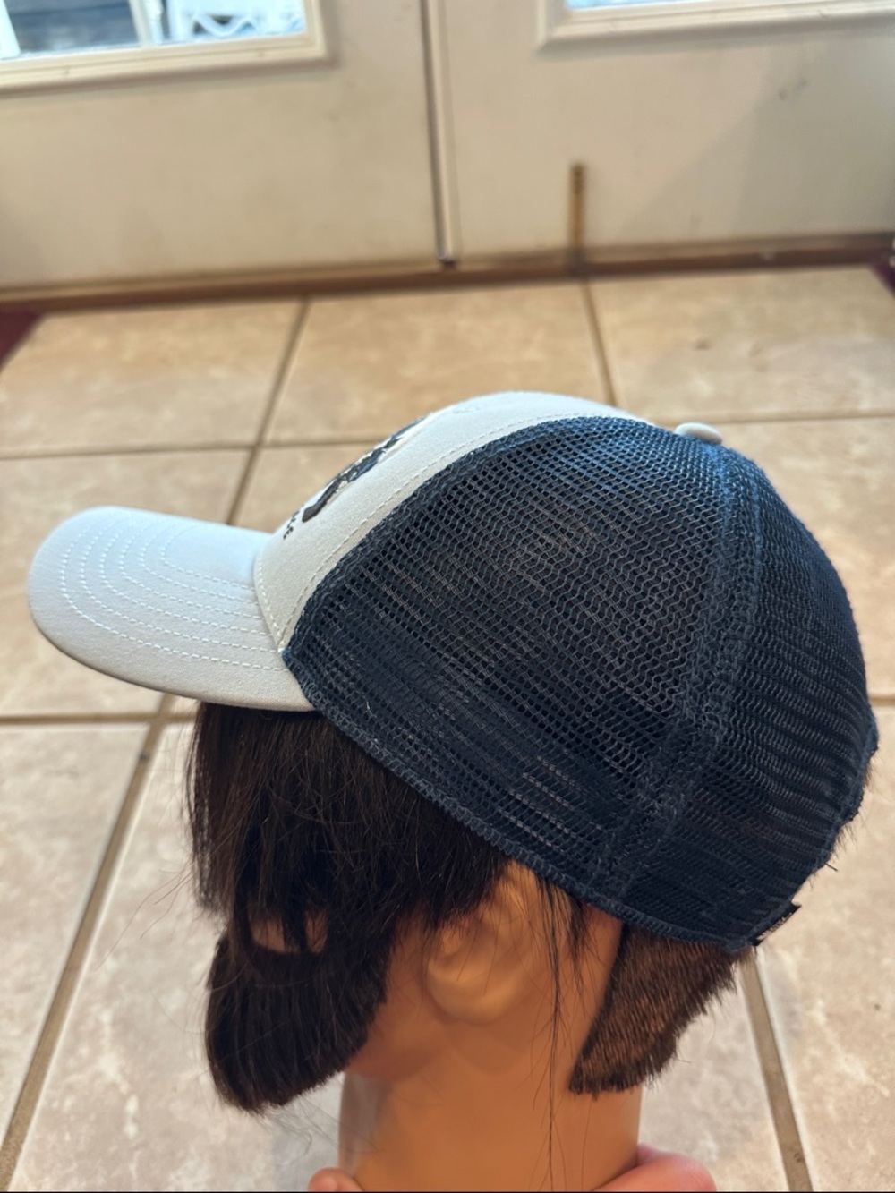 The North Face light blue & Navy Bear Landscape Trucker Hat - Picture 2 of 7